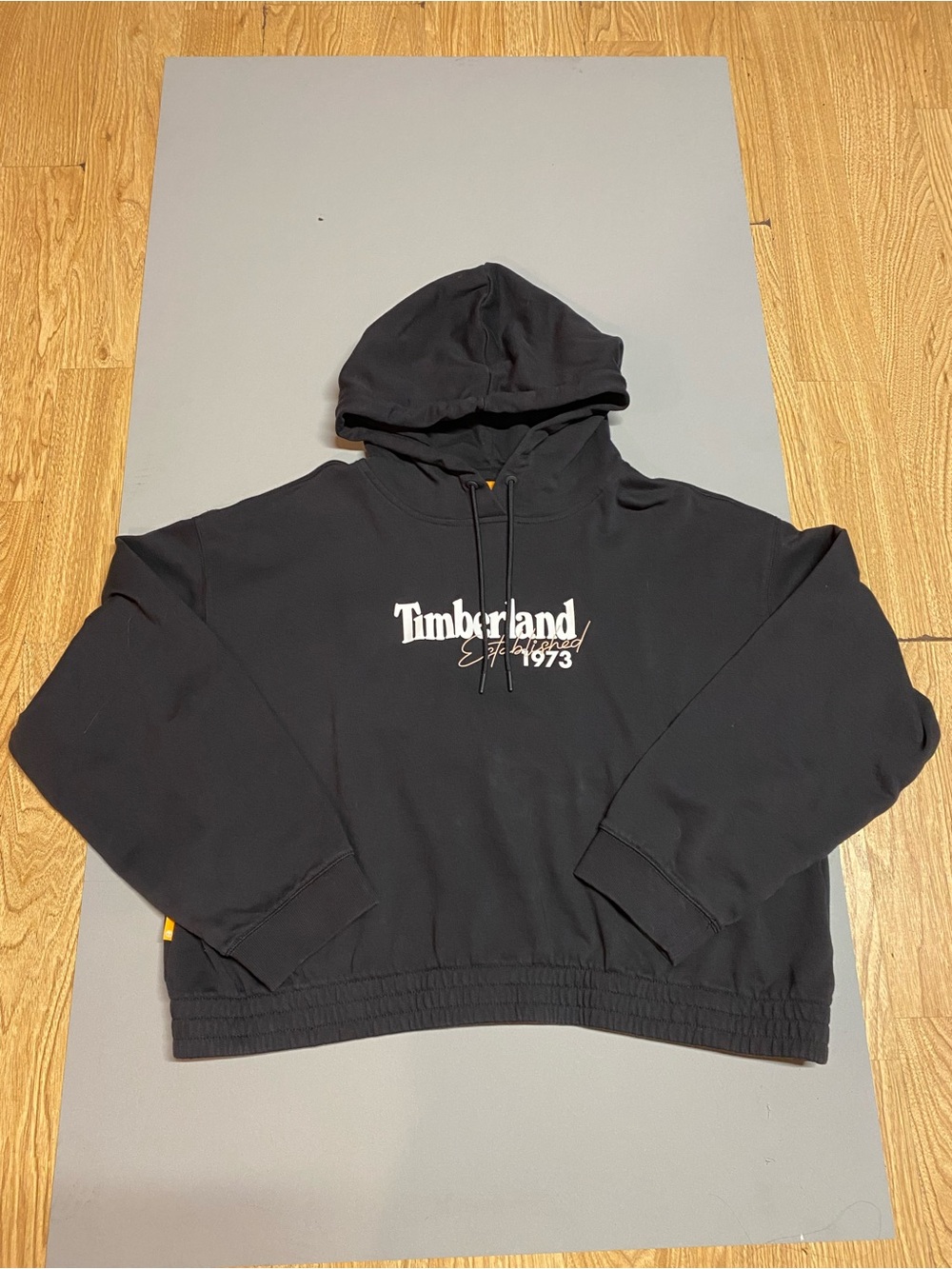 Timberland Black Pullover Hoodie with White Logo